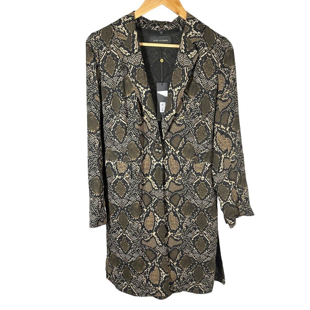 Kobi Halperin Leah Notched Lapel Jacket Snake Print Size  XS